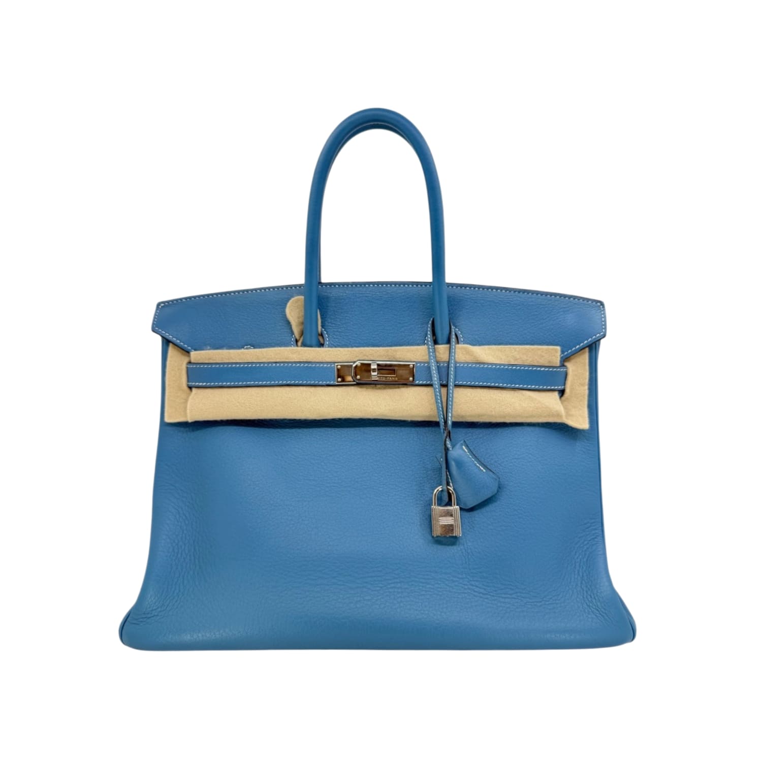 Hermes Birkin 35 Blue Jean Togo With Palladium Hardware