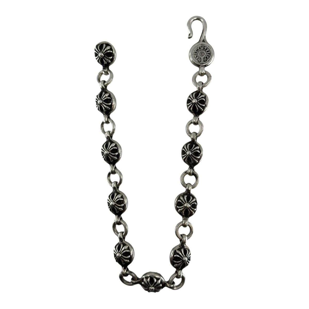 Chrome Hearts Silver Cross Ball Bracelet - 10 Links