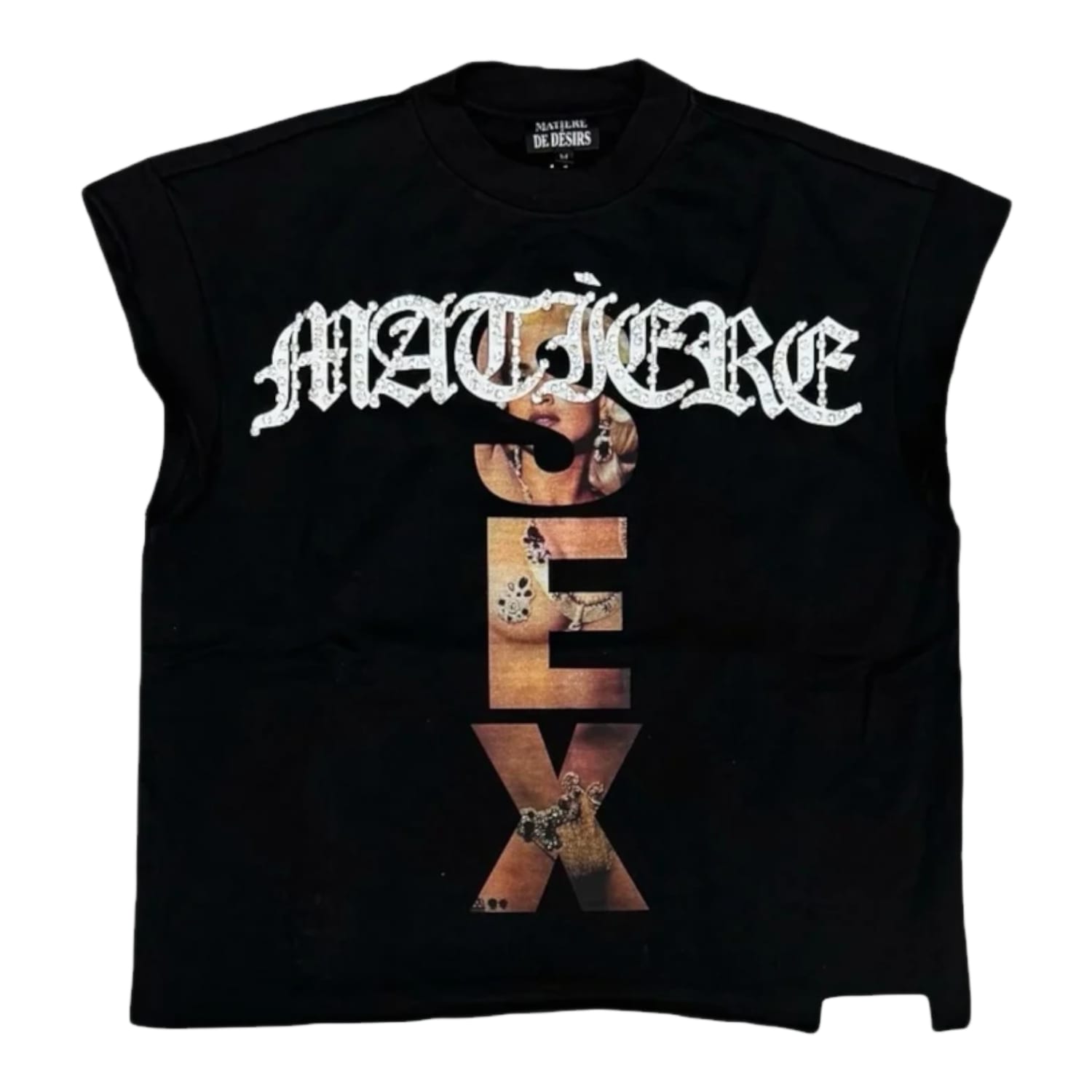 Matière de Désirs Madonna Cutoff T-Shirt Black