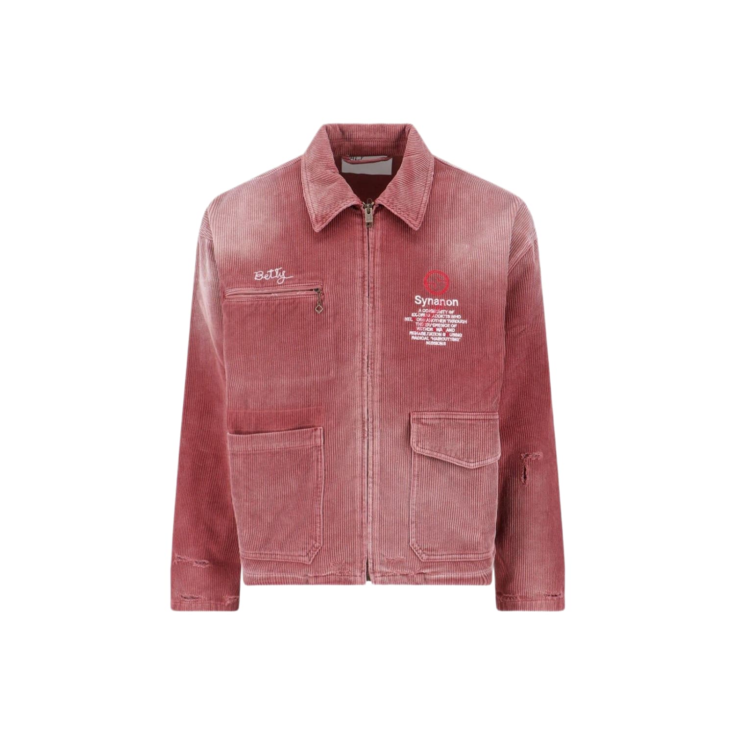 Paly Hollywood Synanon Corduroy Work Jacket Burgundy