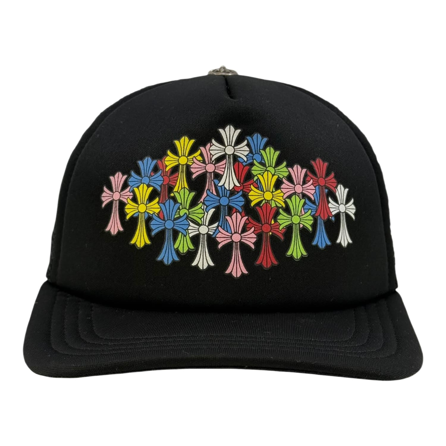 Chrome Hearts Multi Color Crosses Trucker Hat Black