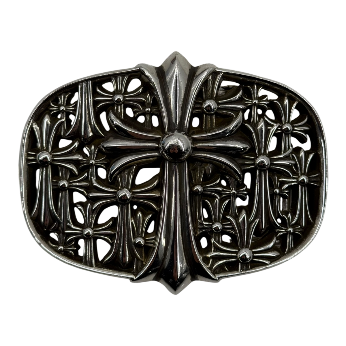 Chrome Hearts Silver Cemetery Belt Buckle