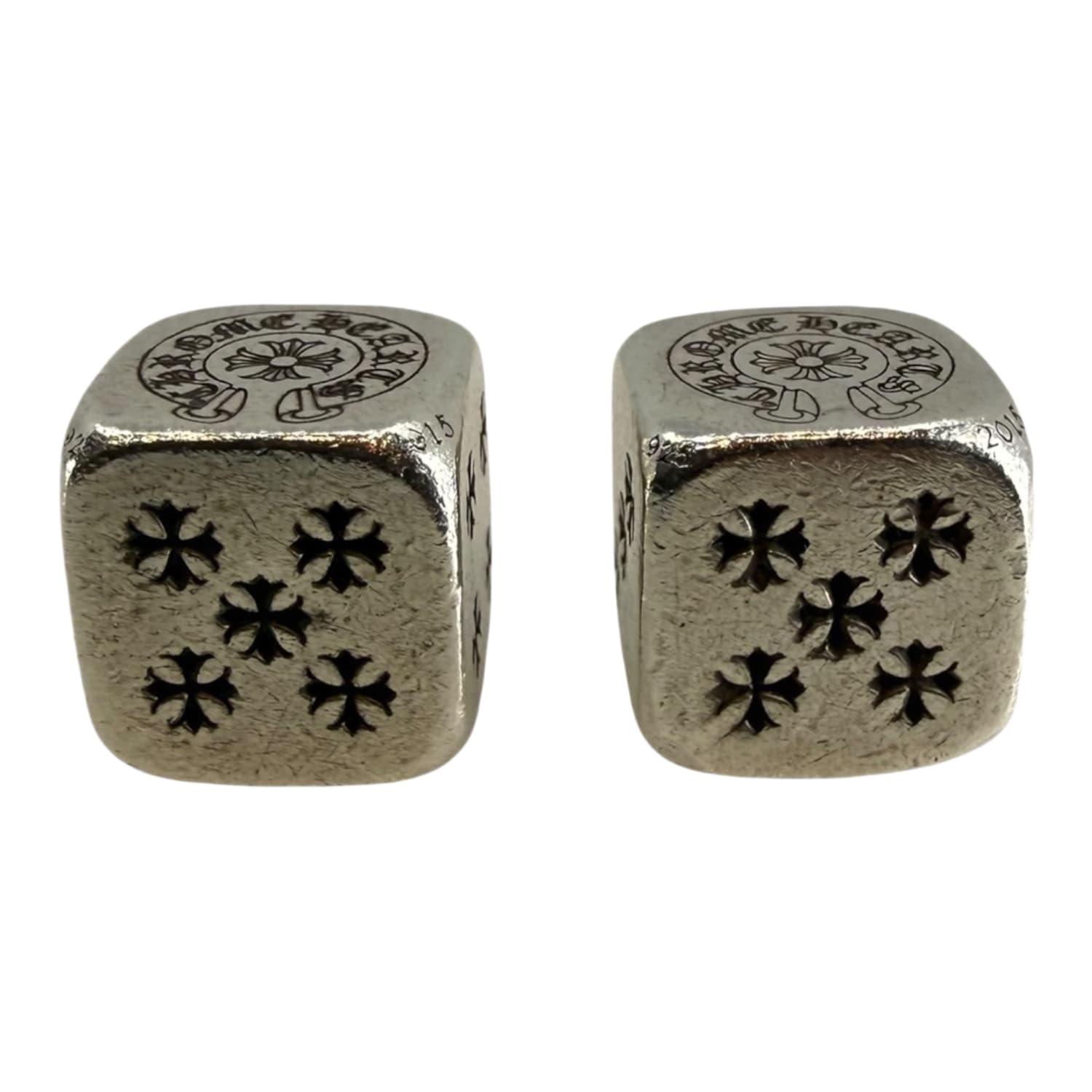Chrome Hearts Silver Dice Set