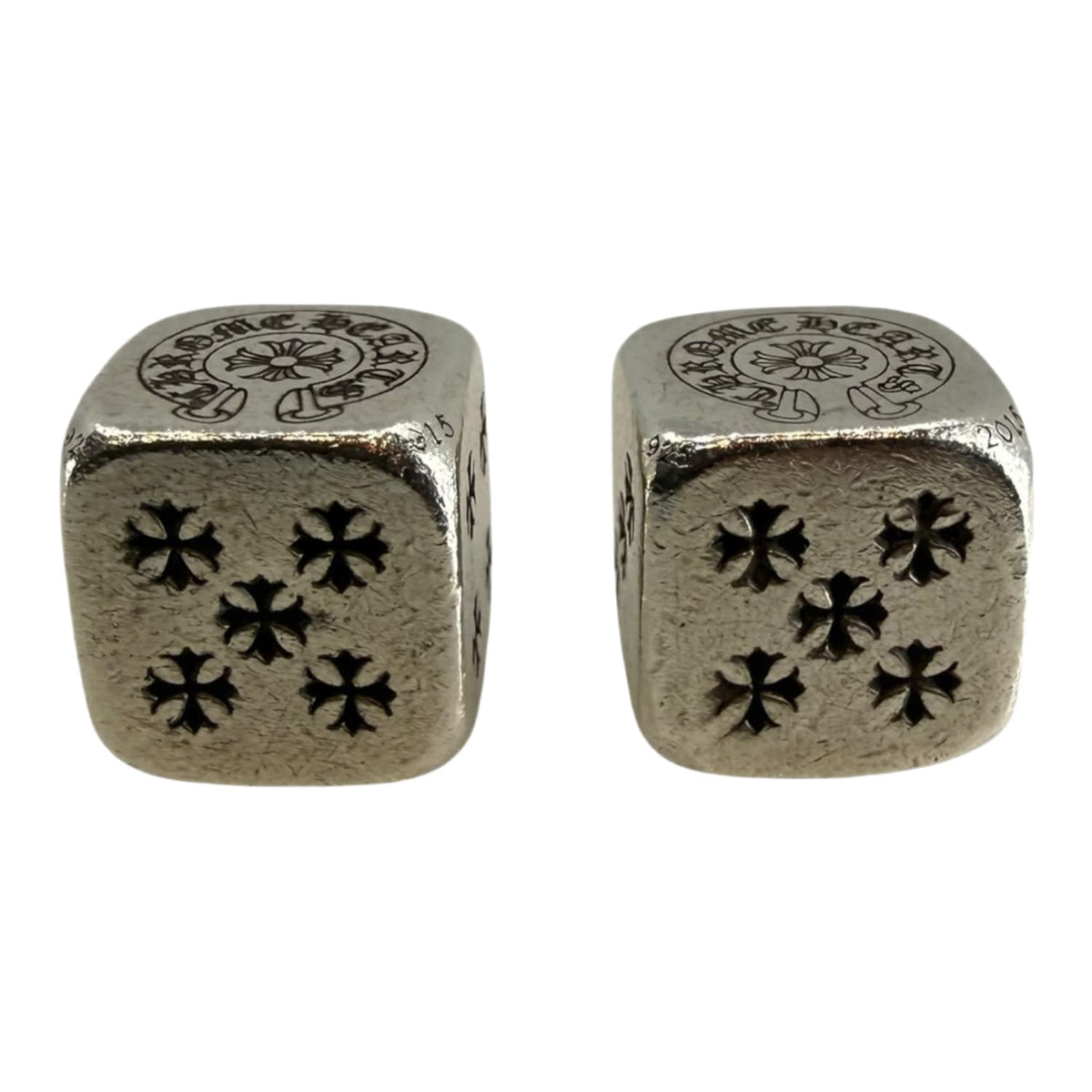 Chrome Hearts Silver Dice Set