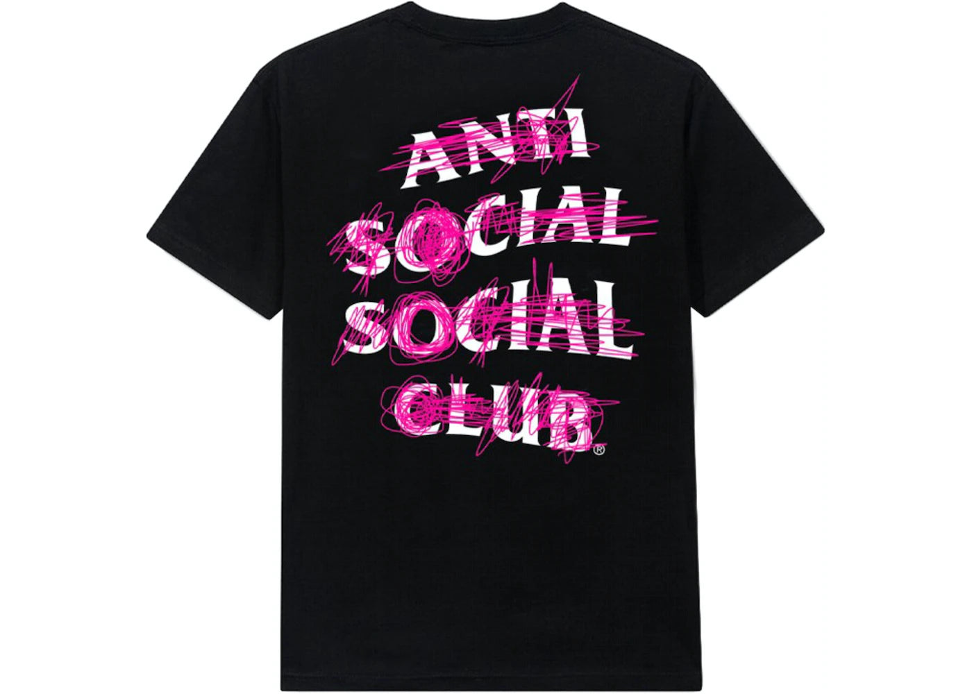 Anti Social Social Club ASSC Nevermind T-Shirt Black Pink