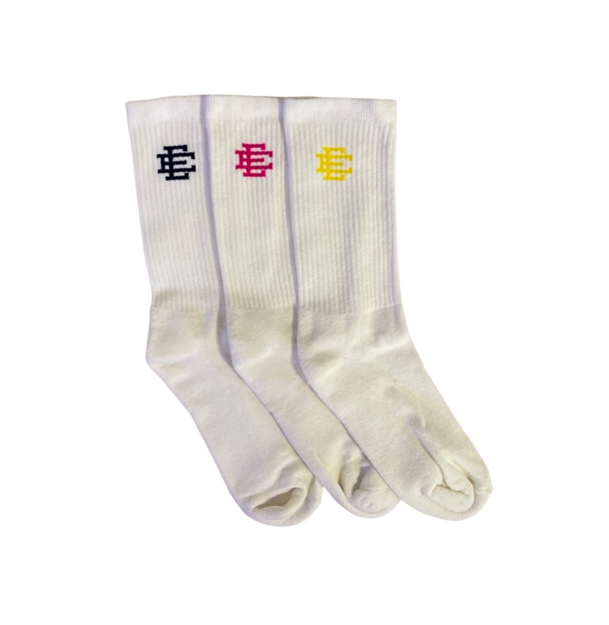 Eric Emanuel EE Socks 3 Pack Navy/Yellow/Pink