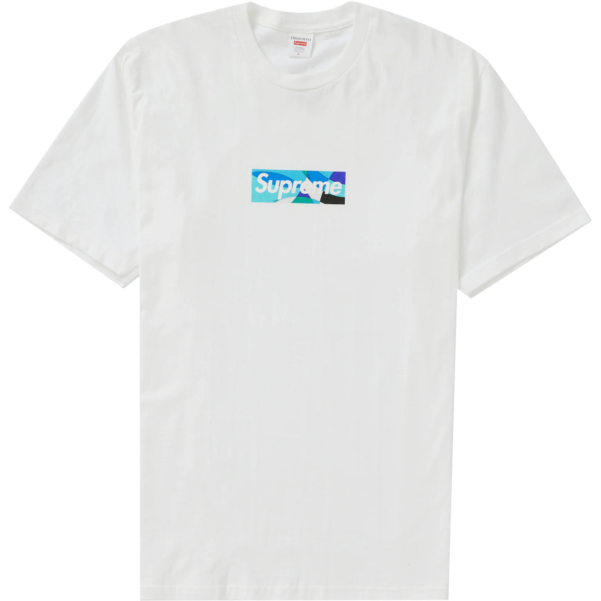 Blue supreme box logo sale t shirt